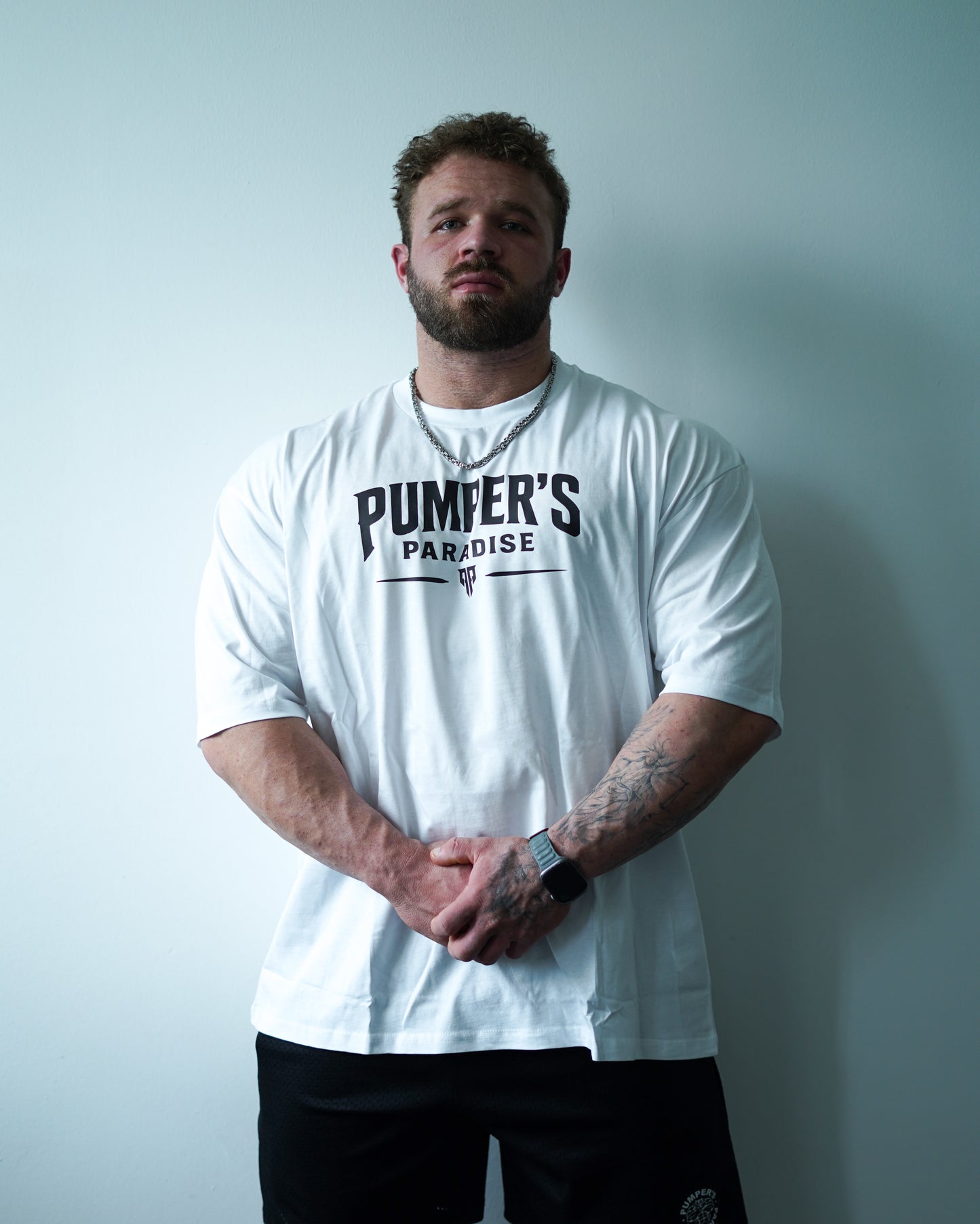 Pumper's Iron Tee Oversized Weiß
