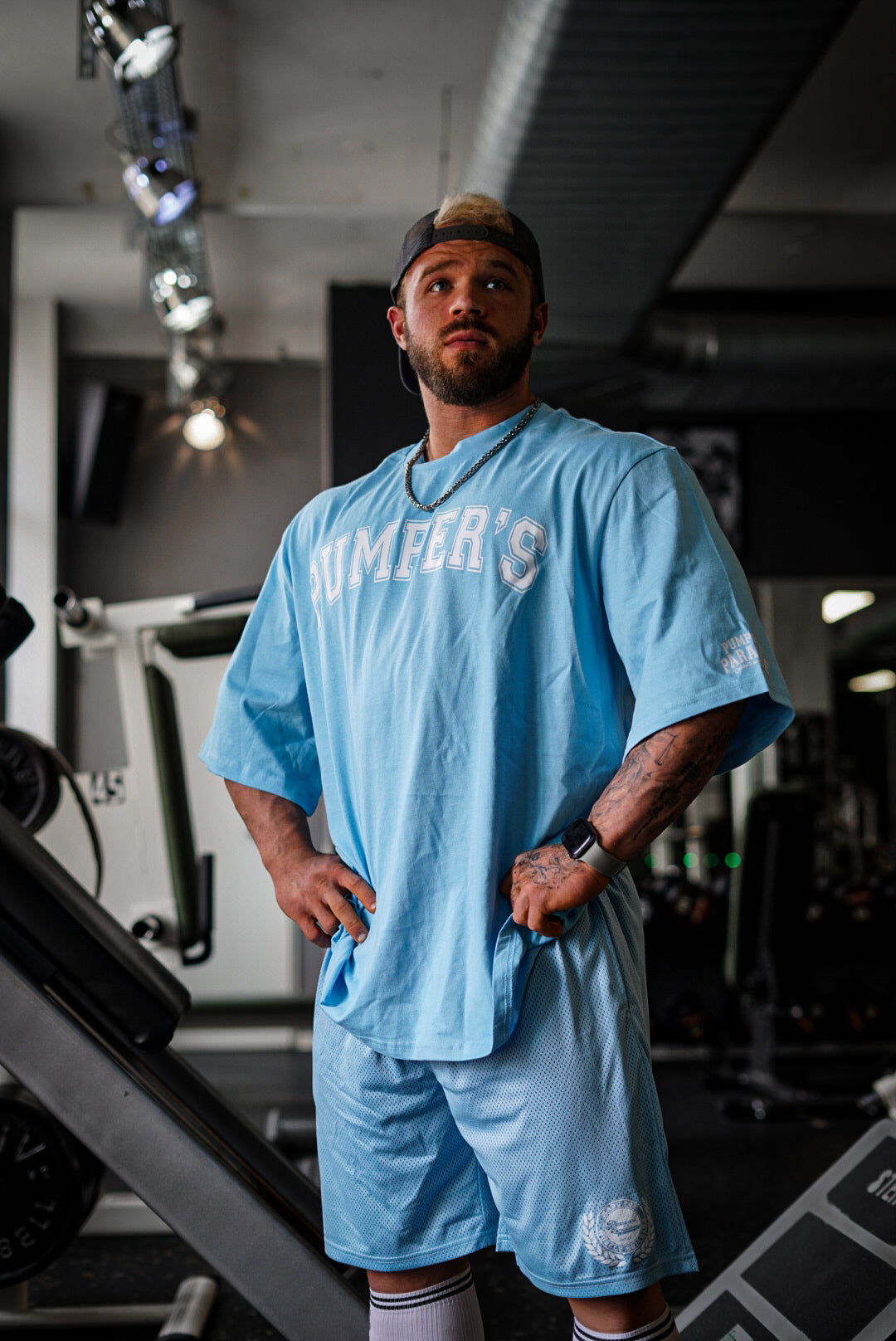 Light Shorts Musclebuilding babyblau
