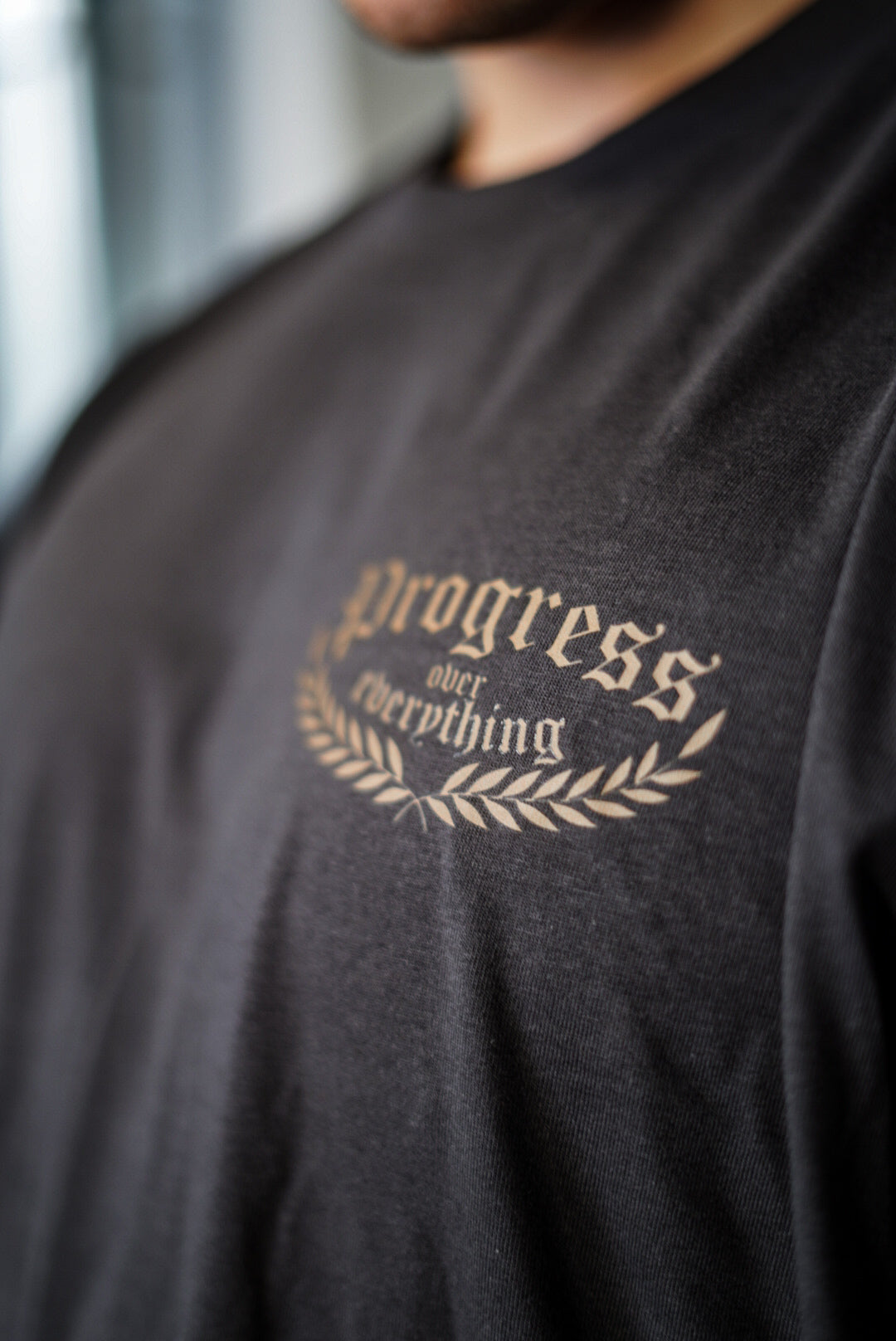 Progress Oversize Shirt Anthrazit Gold
