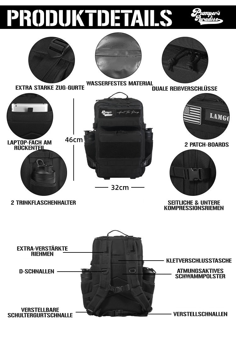 Pumper's Gym Bagpack Gray