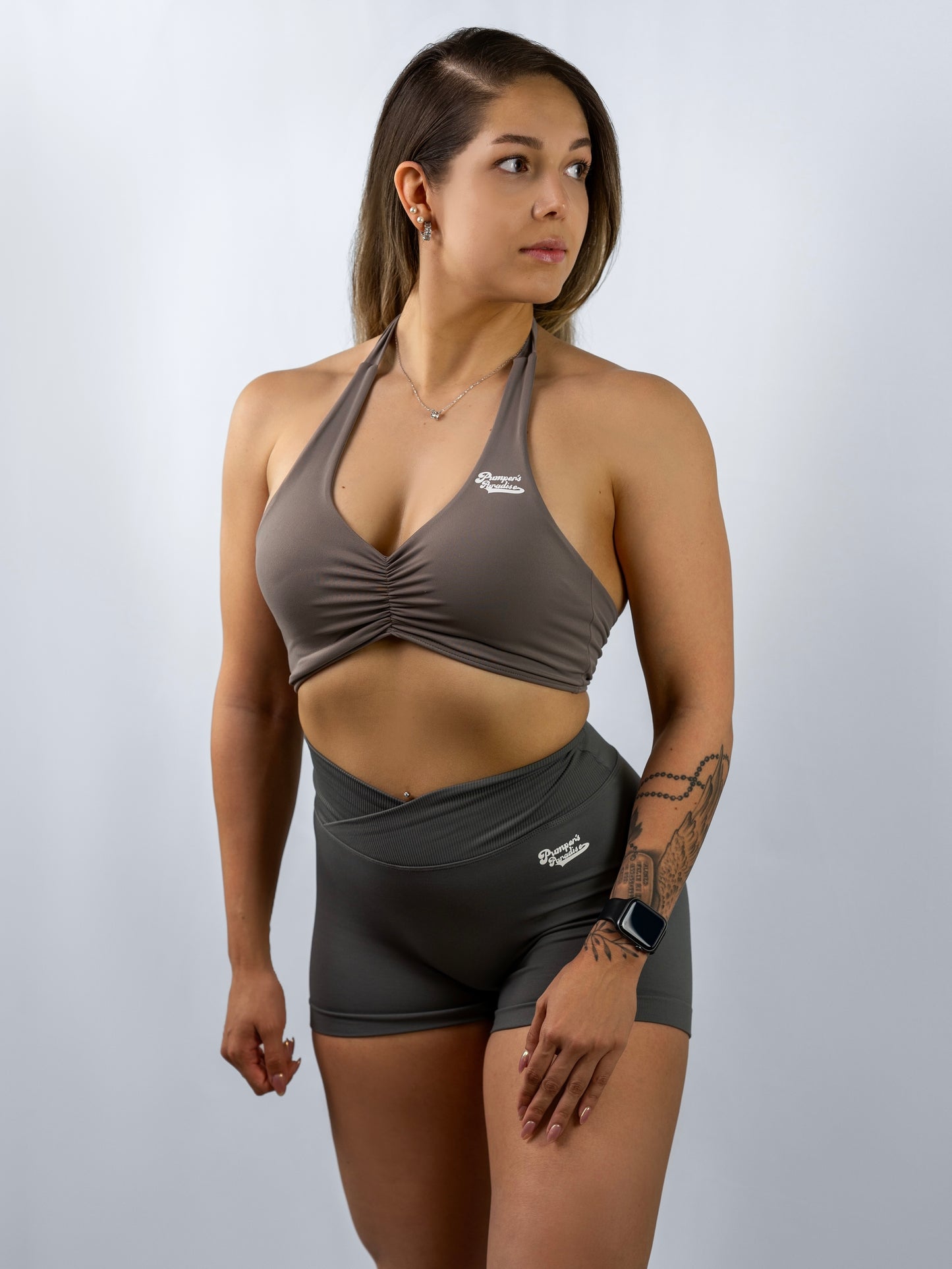 Neckholder Sport BH - Purple Gray