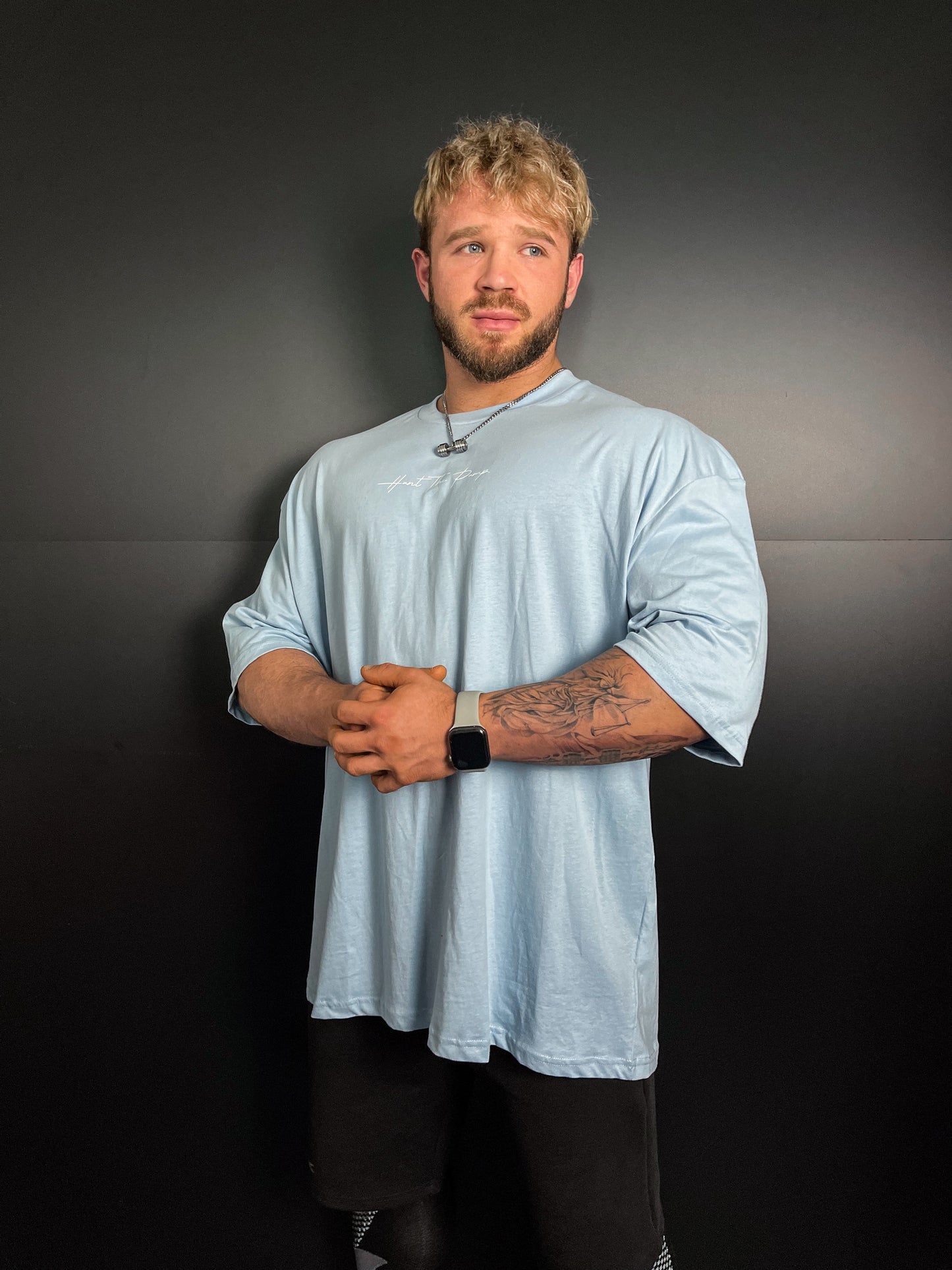 Statement Shirt Babyblau