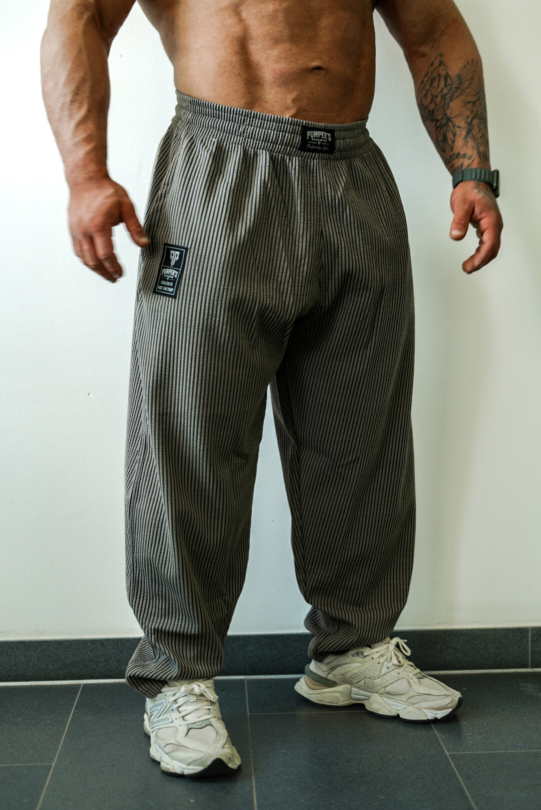 Bodybuilding Hosen Oldschool grau
