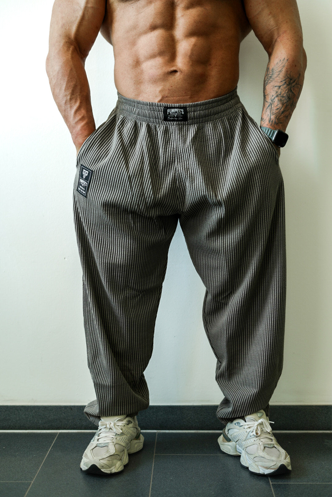 Bodybuilding Hosen Oldschool grau