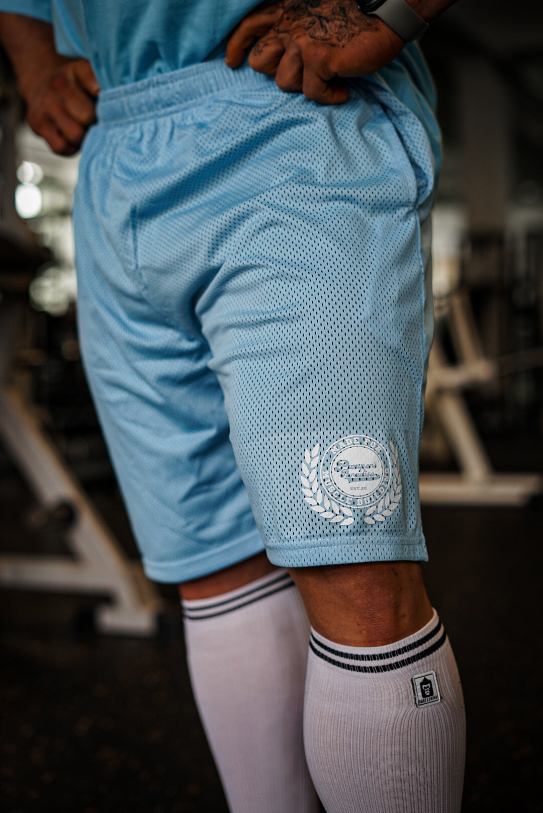 Light Shorts Musclebuilding babyblau