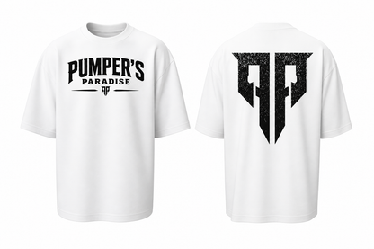 Pumper's Iron Tee Oversized Weiß