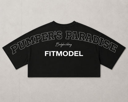 Cropped Top schwarz (Figur/Wellness/Fitmodel/Bikini)