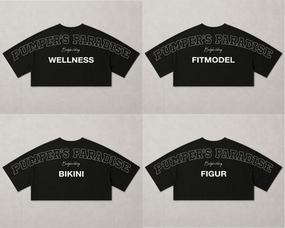 Cropped Top schwarz (Figur/Wellness/Fitmodel/Bikini)