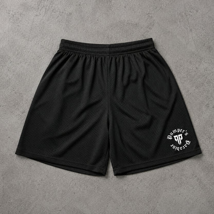 Emblem Light Mesh Shorts Black
