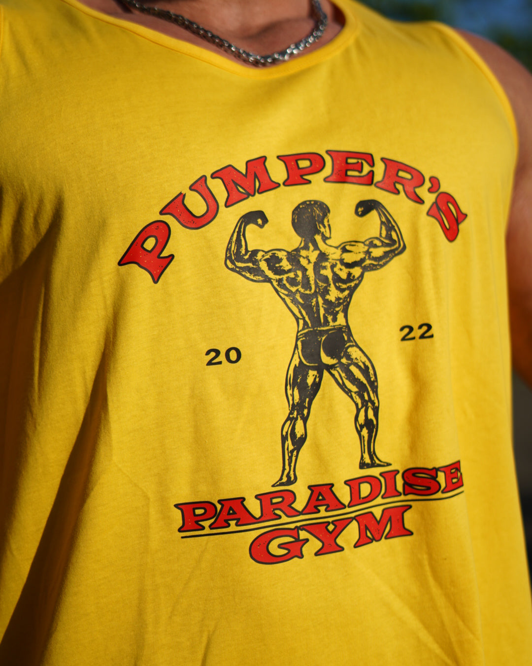 Paradise Gym Tanktop Vintage gelb