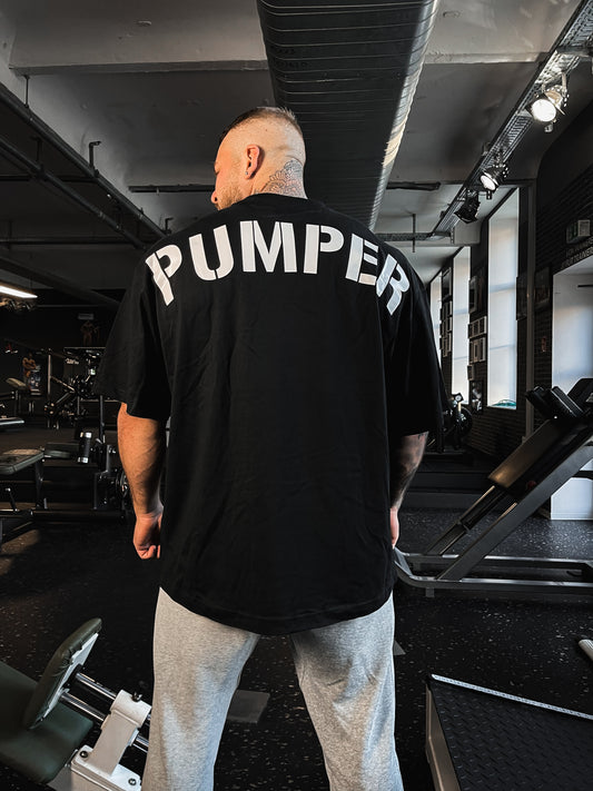 Iron Tee "Pumper" - Schwarz Ultra Oversize