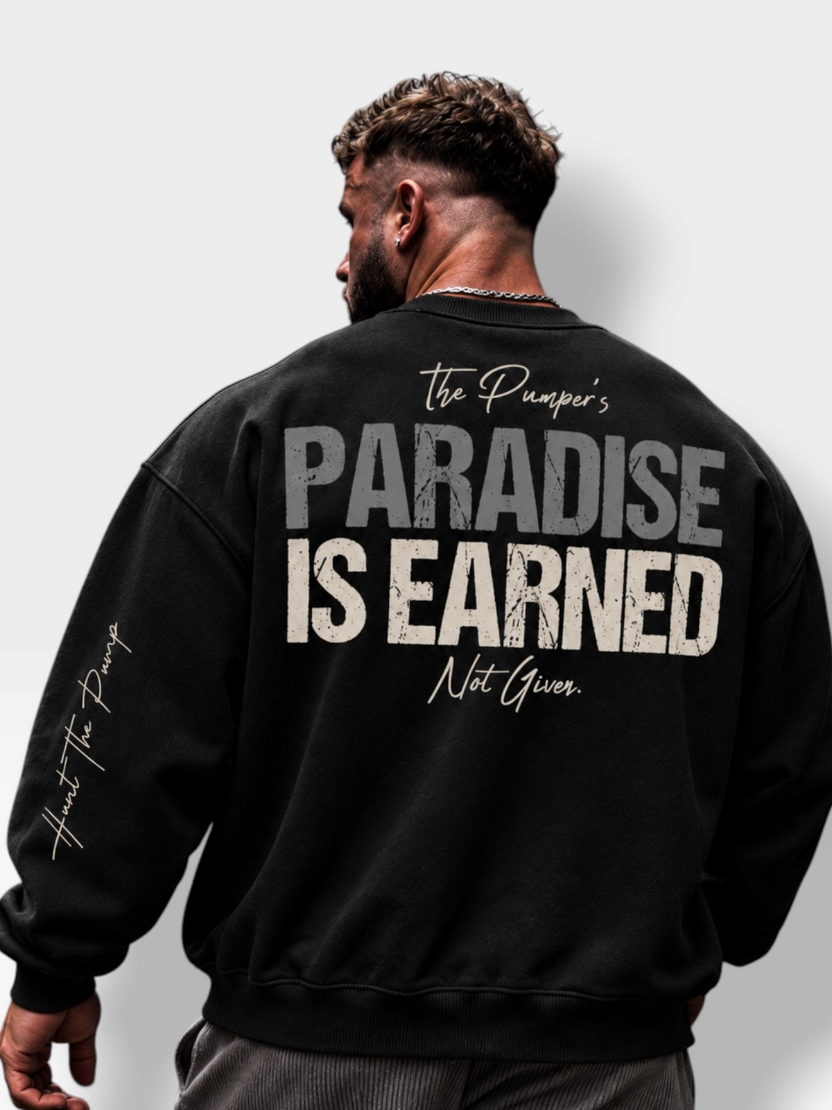 Paradise Is Earned Sweater Black